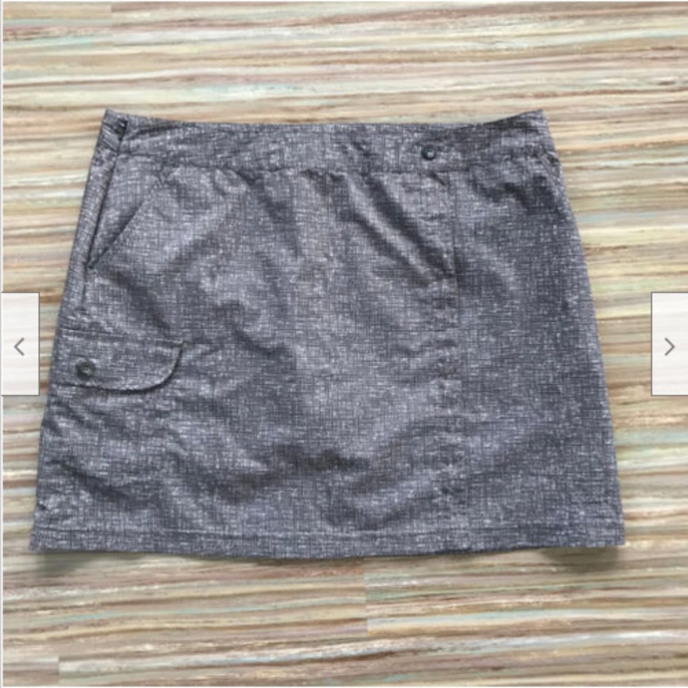 Avia Brown Print Golf Tennis Skort with Cargo Pocket Large Skirt Shorts